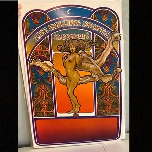 Vintage Rolling Stones In Concert Poster